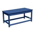 Westin Outdoor 35 Inch Adirondack Coffee Table for Patio Backyard UV Weather Resistant HDPE Plastic Navy Blue