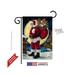 Breeze Decor 64131 Christmas Moonlit Santa 2-Sided Impression Garden Flag - 13 x 18.5 in.