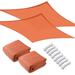 Yescom 2 Pack 16x16 Ft 97% UV Block Square Sun Shade Sail HDPE Canopy Patio Backyard