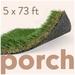 ALLGREEN Porch 5 x 73 Feet Artificial Grass for Pet Deck Balcony Indoor/Outdoor Area Rug