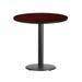 Flash Furniture 30 Round Mahogany Laminate Table Top with 18 Round Table Height Base