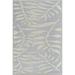 Beverly Rug Outdoor Reversible Plastic Area Rug - 7 10 x 10 - Leaf Pattern - Grey/White