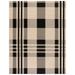 SAFAVIEH Courtyard Benjamin Plaid Indoor/Outdoor Area Rug 9 x 12 Black/Bone