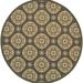 Argelia Floral Outdoor Area Rug Grey/ Gold 2 8 x 8