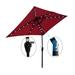 10 X 6.5T Rectangular Patio Solar Led Lighted Outdoor Umbrellas With Crank And Push Button Tilt For Garden Backyard Pool Swimming Pool