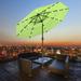 Yescom 9 Ft 3 Tier Patio Umbrella with Solar LED Crank Tilt Button Aluminum Outdoor