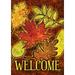 Toland Home Garden Welcome Leaf Leaves Fall Flag Double Sided 12x18 Inch