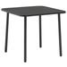 Anself Patio Table Powder-Coated Steel Outdoor Dining Table Dark Gray for Garden Backyard Balcony Terrace Outdoor Furniture 31.5 x 31.5 x 28.3 Inches (L x W x H)