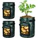 iPower 3-Pack 10-Gallon Potato Grow Bags Garden Waterproof Reusable Vegetable Plant Pots Container