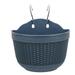 TureClos Imitation Rattan Wall Hanging Flower Pot Semicircular Resin Fence Basket for Balcony Garden Indoor