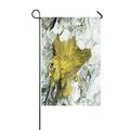 ECZJNT black and white with gold fragment Outdoor Flag Home Party Garden Decor 12x18 Inch