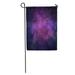 LADDKE Pink Dark Universe Filled Stars Nebula and Galaxy Blue Space Sky Deep Garden Flag Decorative Flag House Banner 28x40 inch