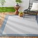 Nicole Miller New York Patio Country Landry Traditional Border Indoor/Outdoor Area Rug Grey/Blue 7 9 x10 2