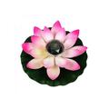 Solar Powered LED Lotus Flower Light Floating Fountain Pond Garden Pool Lamp