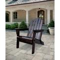 Shine Company Marina Solid Wood Adirondack Folding Chair Burnt Brown