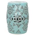 Medallion Garden Stool Robins Egg Blue