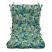 RSH DÃ©cor Indoor Outdoor Tufted Mid Back Chair Cushion Vida Blue Pineapple