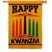 Breeze Decor H114235-BO Wishing you Happy Kwanzaa House Flag Winter 28 x 40 in. Double-Sided Decorative Vertical Flags for Decoration Banner Garden Yard Gift