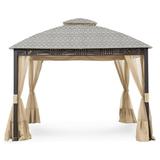 Garden Winds Replacement Canopy Top Cover for Westbrook Gazebo Gazebo - 350 -Damask Beige