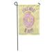 KDAGR Bitten Glazed Donut Inscription Pun Worry Be Happy is Suitable Garden Flag Decorative Flag House Banner 12x18 inch