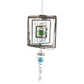 Bowake Cooling Rotating Wind Chime Crystal Stainless Steel Rotating Wind Chime Square