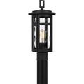 Uma 1 Light Outdoor Post Mount in Matte Black