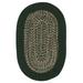 Colonial Mills 2 x 7 Green and White Handcrafted Reversible Oval Outdoor Rug Runner