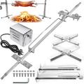 iMeshbean Barbecue Grill 50-70KGF Stainless Steel Large Grill Rotisserie Spit Roaster Rod Charcoal BBQ Pig Chicken 15W Motor for Outdoor Cooking Meat