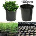 Ludlz 100Pcs Plastic Flower Seedlings Nursery Supplies Planter Pot/pots Containers Seed Starting Pots Planting Pots Plastic Pot Planting Flower Pot Nursery Planter Home Garden Supply