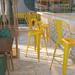 BizChair Commercial Grade 30 High Yellow Metal Indoor-Outdoor Barstool with Removable Back