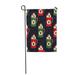 LADDKE Christmas Cups Deer Candy Cane Hearts Festive on Dark Garden Flag Decorative Flag House Banner 12x18 inch