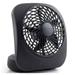 Treva 5 inch Portable Battery Powered 2 Speed Personal Desktop Fan Black