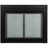 Pleasant Hearth Ascot Black Fireplace Glass Doors - Medium