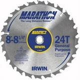 Irwin Marathon 8-1/4 in. Dia. x 5/8 in. Carbide Miter and Table Saw Blade 24 teeth 1 pc.