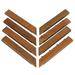 Bare Decor EZ-Floor Corner Trim Piece Interlocking Flooring in Solid Teak Wood (Set of 8) Oiled Finish