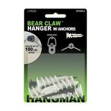 Hangman Bear Claw White Self-Drilling Wall Hangers w/Anchors 100 lb 6 each