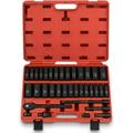 NEIKO 02446A 1/2 Impact Socket Set 35 Piece Deep Socket Kit Assortment Standard SAE (3/8â€�-1-1/4â€�) and Metric MM (10-32mm) Sizes Includes Ratchet Handle and Impact Extension Bars