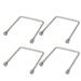 Unique Bargains M4 Thread 50mm Inner Width 304 Stainless Steel Square U Bolt Silver Tone 4pcs
