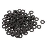 100pcs Insulation Nylon Flat Spacer Washer Gasket Ring 6 x 12 x 1.5mm Black