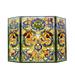 CHLOE Lighting BARDOT Tiffany-glass Victorian 3pcs Folding Fireplace Screen 40 Wide