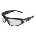 Global Vision Eyewear Hi-Beam Safety Glasses Clear Lens Gloss Black Frame