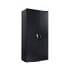 Alera CM7218BK 36 in. x 18 in. x 72 in. Heavy-Duty Welded Storage Cabinet with 4 Adjustable Shelves - Black