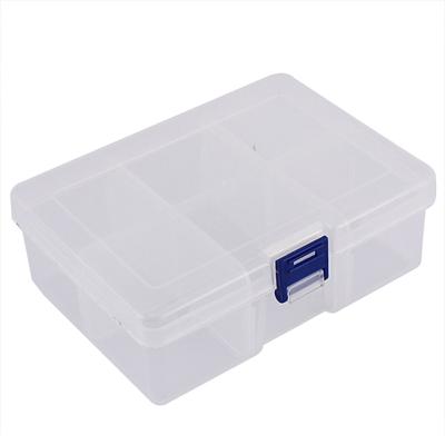 Jewelry Plastic 6 Slots Storage Case Box Organizer Conatiner Clear - 6.5" x 4.7" x 2.3"(L*W*H)