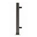 CRL PP56EBL Black Powder Paint 18 High 1 Round PP56 Slimline Series Straight Front Counter/Partition End Post