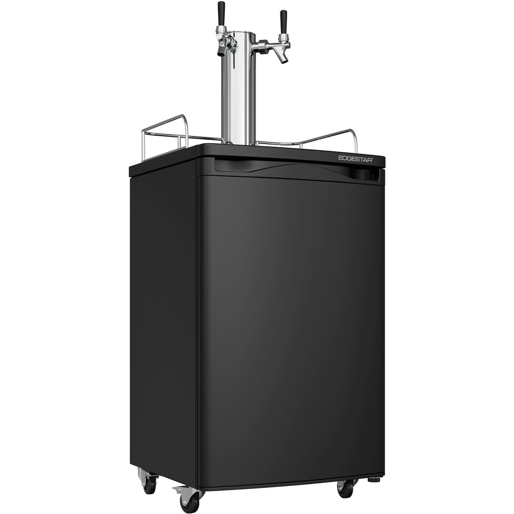EdgeStar 20 Inch Wide Dual Tap Kegerator for Full Size Kegs with Ultra