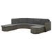 vidaXL 4 Piece Patio Lounge Set with Cushions Poly Rattan Gray - 104.7" x 90.6" x 27.2"