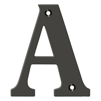 Deltana 4" Solid Brass Traditional House Letter A