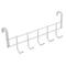 Household Bathroom Metal 5 Hooks Towel Clothing Belt Hanger Hook - Silver Tone - 10