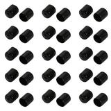 30Pcs 16mm Inner Dia PVC Flexible Vinyl End Cap Screw Thread Protector Black