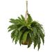 Nearly Natural Boston Fern 29-inch High Hanging Basket